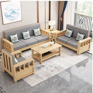 【SG Sellers】Fabric Sofa Solid Wooden Sofa Sofa Set 1/2/3 Seater 2 Seater 3 Seater 4 Seater Sofa Chai