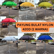 PAYUNG BULAT NYLON 1 WARNA / PAYUNG NIAGA 7 KAKI BULAT