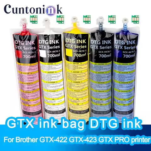 For brother GTX ink bag DTG ink With one time use chip For Brother GTX-422 GTX-423,For Brother GTXPR