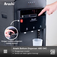 DISPENSER AIR GALON BAWAH ARASHI BOTTOM DISPENSER ABD 04C BLACK - DISPENSER ARASHI - AIR NORMAL PANA