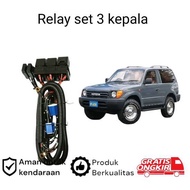 H4 LED Headlight Relay Set for Toyota Land Cruiser Prado 90 koko