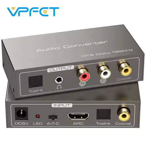 HDMI ARC Audio Converter ARC to Optical Coaxial RCA 3.5mm AUX Adapter DTS Dolby AC3 LPCM Decoder for
