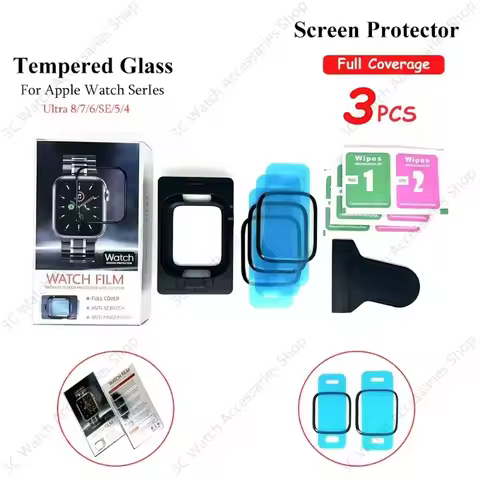 3PCS Ceramic film For Apple watch Ultra 9 8 7 49mm 45mm 41mm Screen protector For Apple watch 6 5 4 