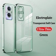 Sang Trọng Trong Suốt Mạ Điện Vỏ Bọc Cho Oppo RENO 7Z/8Z/7 Pro 5G/reno6 5G/RENO 5 5G vỏ điện thoại m