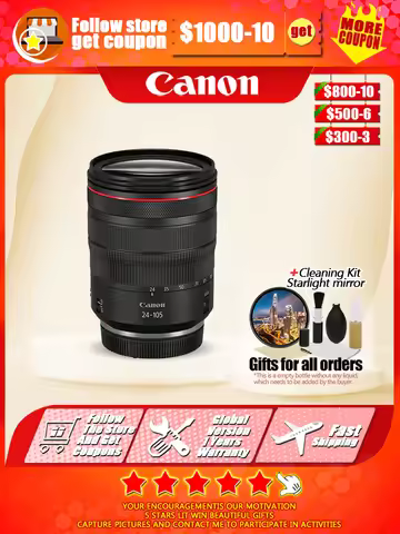 Canon Lens Canon RF 24-105mm F4L IS Standard Zoom Camara Lens For EOS R RP R5 R6 R7 R10 Lentes RF Mo