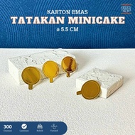 5.5 CM MINI CAKE ROUND GOLD PLATE contains 25 pcs / MINI CAKE PLATE / MINI CAKE SLICE BASE / MINI CA