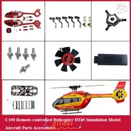 GILDAI C190 remote-controlled Helicopter, Black DIY C190 Parts H145 Simulation Model,  Aircraft Part