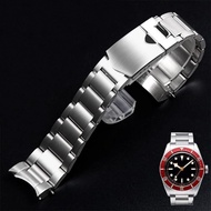 Watchband Accessories Bracelet For Tudor Strap Solid Stainless Steel Top Quaility Watch Strap Belt 22mm Silver Black Bay