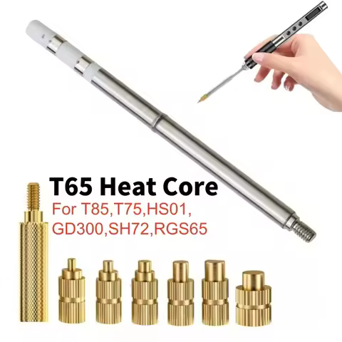 T65/FM65 Soldering Iron Heat Core With Tips Adaptors For 3D Print Heat Insert Nut M2-M6 Fit For T75/