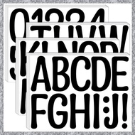 (TCRD) 24 Sheets Large Letter Stickers 4 Inch Alphabet Number Letter Stickers Vinyl Self Adhesive St