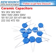 [1-20pcs] 1KV 2KV 3KV 6KV 10KV 15KV 20KV 30KV High Voltage Ceramic Capacitors 101 151 221 331 471 68