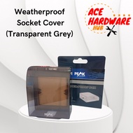 PEAK Outdoor/Indoor Weatherproof PVC Switch / Socket Cover (Transparent Grey)
