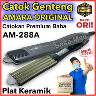 [COD] Catok Amara Plat Genteng Lebar Tipe AM 288A Hair Styling Pengembang Rambut Zig Zag atau Baba C