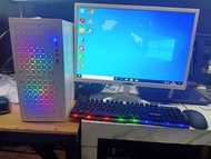 Pc Gaming Fullset Core i5 Ram 16 Gb Ssd 128 Gb Vga 2 Gb Led 19 In