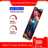 SomnAmbulist M.2 NVD 2280, PCIe 3.0 NVMe SSD Suitable for Internal SSD Laptop/Computer (128GB/256GB/512GB/1TB)