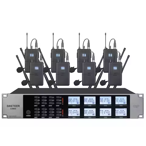 Professional Wireless Microphone 1 to 8 for Karaoke Home Audio Live Game Performance Stage Outdoor A