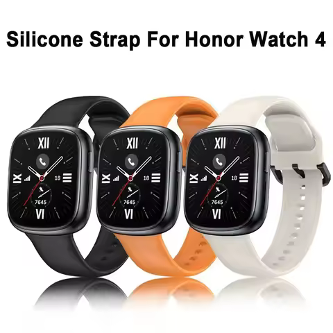 Official Silicone Strap For Honor Watch 4 Smart Watch Sports Belt Replacement Wristband Correa For H