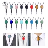 [Fenteer] Stylish Cowgirl Bolo Tie Western Necktie Jewelry Shirt Neck Ties Oval Apparel Accessory fo