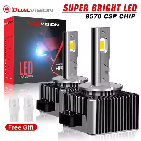 Dualvision D1S LED Headlights HID D3S D2S D4S D5S D8S D1R D2R D3R Turbo LED 30000LM 500W Two-sided 3