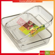 Rectangular stainless steel basket size 30*12*H6cm / 29*21*H7cm / 37*27*H7.5cm - Stainless steel fru
