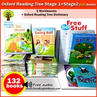 (In stock) สินค้าพร้อมส่ง หนังสือหัดอ่านภาษาอังกฤษ Oxford Reading Tree stage 1 - 2 จำนวน 132 Books +