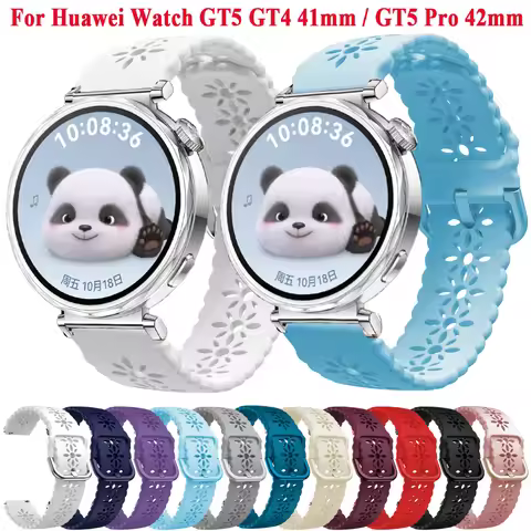 Lace Strap 18mm Silicone Watchbands For Huawei Watch GT 5 GT4 41mm Wristband Bracelet For Huawei GT5