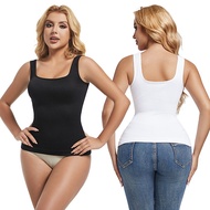 White Seamless Shapewear Top For Woman Plus Size Body Shaper Slim Waist Tummy Control Slimming Tight
