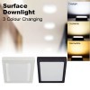 1059 18W/25W 3COLOUR SQAURE LED SURFACE DOWNLIGHT (BLACK / WHITE) - Lightroom Gallery
