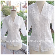 KEBAYA BLUS ATASAN BAJU KEBAYA BROKAT BRUKAT HITAM MERAH CABE PUTIH