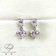 ［Real Moissanite］Can Pass Diamond Test 18K Gold Egg-+Heart-Shaped Moissanite Earrings MEG034 Diamond