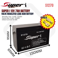 SUPER I 12V 7AH BATTERY FOR AUTOGATE OR ALARM (S1270)