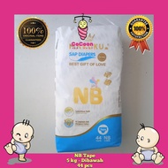 Makuku Pro Care NB44 NB 44 Premium Newborn BabyPopok with Adhesive Type