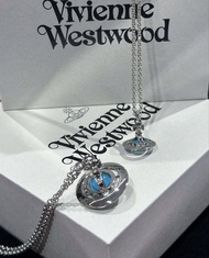 ❌拒絕假貨❌情人節送禮首選💝VIVIENNE WESTWOOD NEW PETITE/TINY ORB NECKLACE冰川藍色🩵