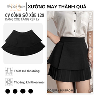 Chân Váy Xếp Ly 2 Tầng Có Quần Trong Chất Vải Mango Dày Dặn Có Túi Bên Hông Chân Váy Ngắn Xếp Ly 2 T