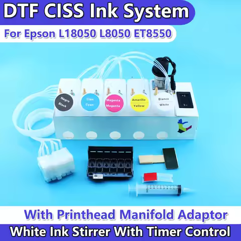 L18050 ET8550 DTF Convert Kit CISS Printhead Adaptor Manifold Ink Damper For Epson XP600 L8050 L8180