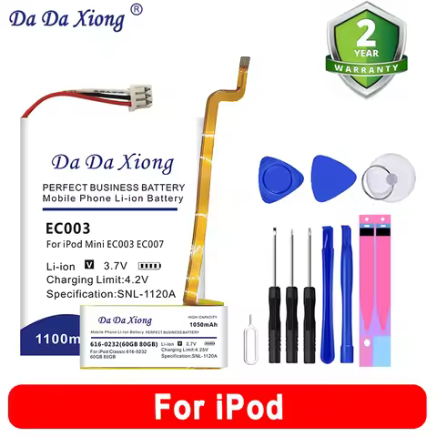 EC003 616-0229 616-0232 Battery For iPod Classic Video Thin 3 3G Nano2 2G 5th 5.5 6th 7th Mini EC003