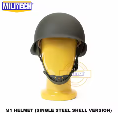 MILITECH USA M1 Steel Helmet Replica Helmet WW2 American M1 Steel Helmet World War 2 Collection Moto