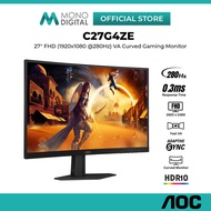 AOC 27" C27G4ZE FULL HD (1920x1080P @280HZ) LED VA PANEL LCD CURVED GAMING MONITOR (0.3MS, VESA, NO 