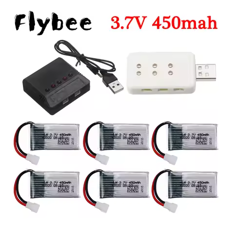 3.7V 450mah Lipo Battery/charger For H107 H31 KY101 E33C E33 U816A V252 H6C RC Quadcopter Battery Sp