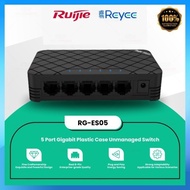 Ruijie RG-ES05 5-Port Switch - 10/100 Mbps, Unmanaged, Plastic Case, Economical Network Solution
