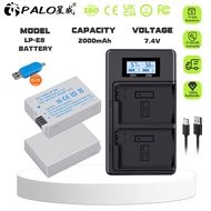 PALO 2PCS LP-E8 Battery  + Storage box charger for Canon EOS 550D 600D 650D 700D X4 X5 X6i X7i T2i