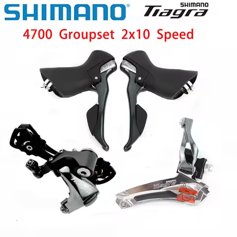 SHIMANO Tiagra 4700 Groupset ROAD Bicycle 2x10 Speed ST 4700 + FD 4700 Front Derailleur + RD 4700 Re