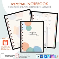 Digital Notebook / Digital Journal / Multi Purpose Templates eg Study Cornell Notes, Guitar Score et