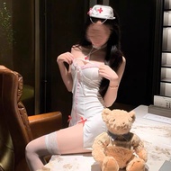 Nurse Cosplay with sexy pink skin - sexy nurse costume nightgown
