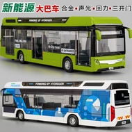 Ready Stock Hot Sale Alloy New Energy Bus Bus Bus Bus Bus Children's Toy Boy Model Car Model Gift