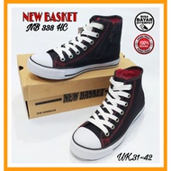 MERAH New Basketball Shoes NB 338 HC Black Red School Work Shoes UK.34 to 42 Original