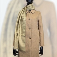 莉亞精品♡Dior 杏黃漸變滿印圍巾 二手美品