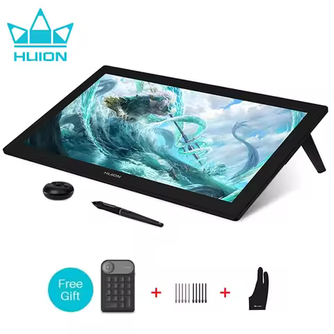 23.8 Inch Huion Kamvas Pro 24 4K Graphics Tablet Screen 140% sRGB Full-Laminated Professional Drawin
