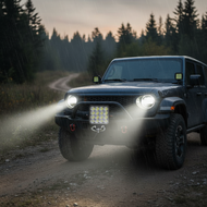 GBS 4 Inch 12-24V Auto LED White Work Light, Off-Road Driving Fog Lamp