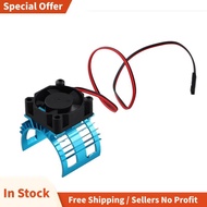 For  A959-B 144001 124019 RC Car Aluminum Alloy Motor Heatsink Cover with Cooling Fan for 540 550 36